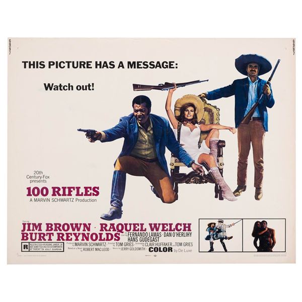 A "100 Rifles" Half-Sheet.