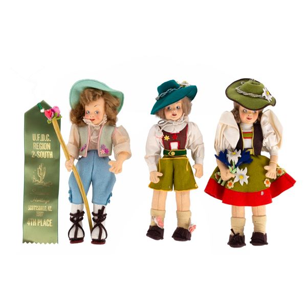 A Trio of Lenci Austrian Disney Dolls.