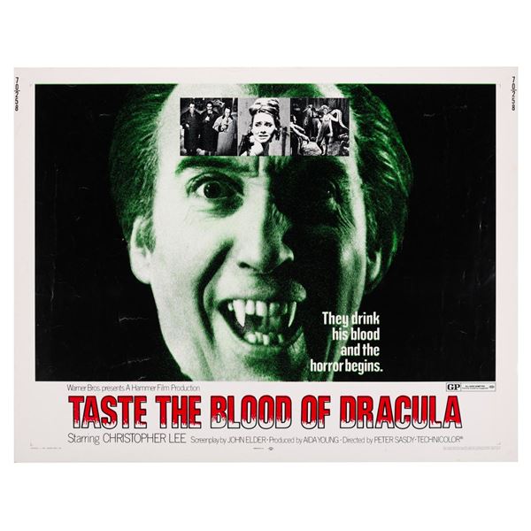 A "Taste the Blood of Dracula" Half-Sheet.