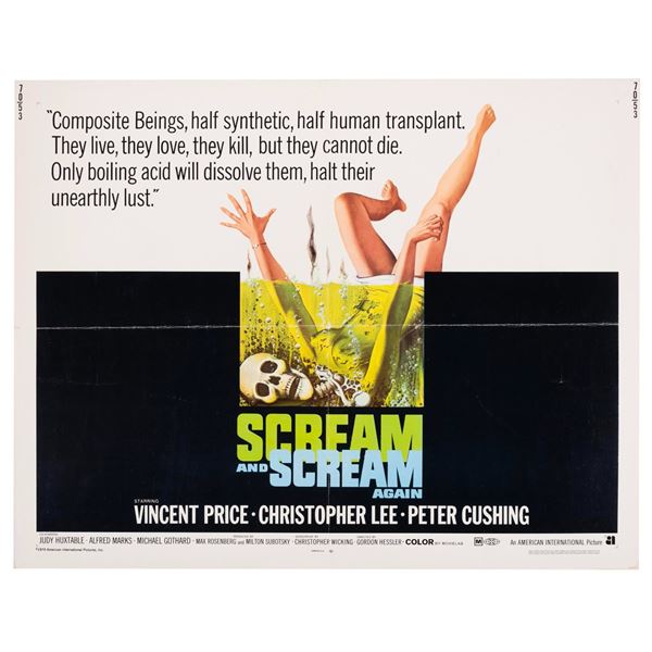 A "Scream and Scream Again" Half-Sheet.