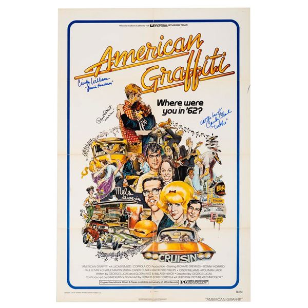 A Multi-Signed "American Graffiti" One-Sheet.