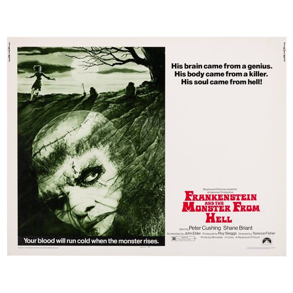 A "Frankenstein and the Monster From Hell" Half-Sheet.