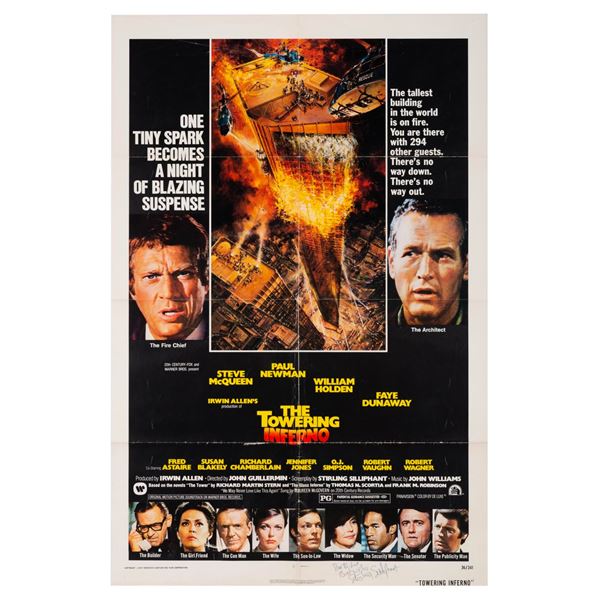 A Signed "Towering Inferno" One-Sheet.