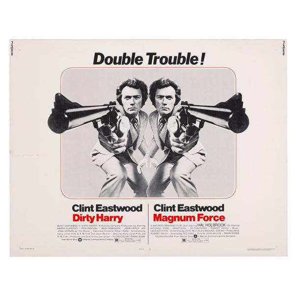 A "Dirty Harry" & "Magnum Force" Double Feature Half-Sheet.