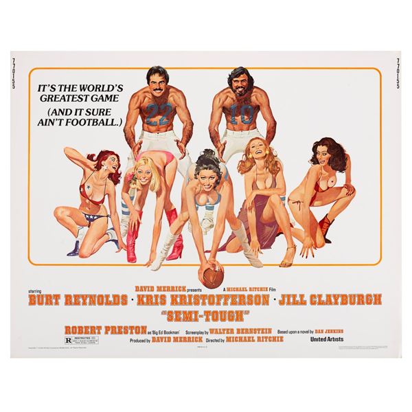 A Burt Reynolds "Semi-Tough" Half-Sheet.