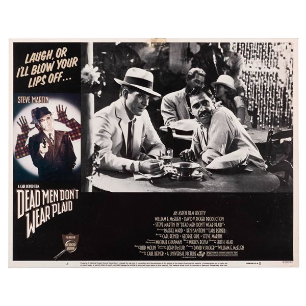 A "Dead Men Don't Wear Plaid" Lobby Card.