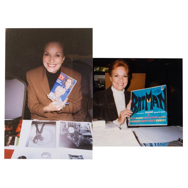 A Pair of Lee Meriweather Catwoman Convention Photos.