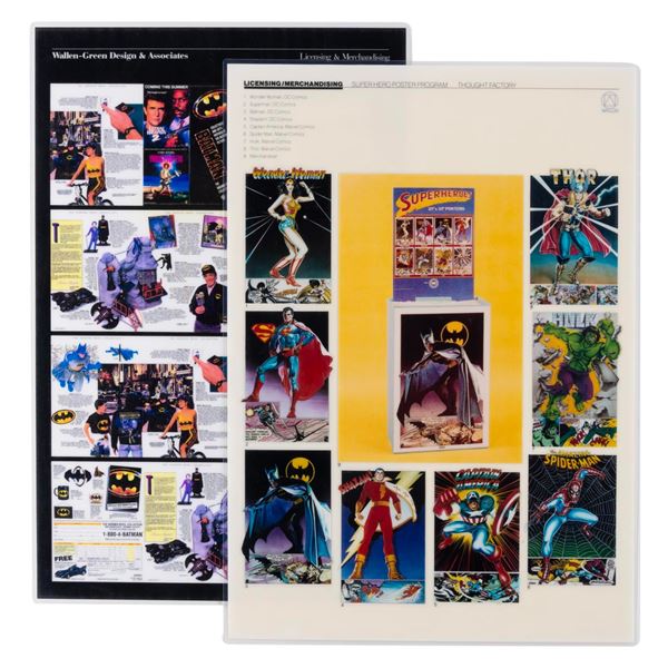 Superhero Posters and "Batman" Movie Presentation Boards.