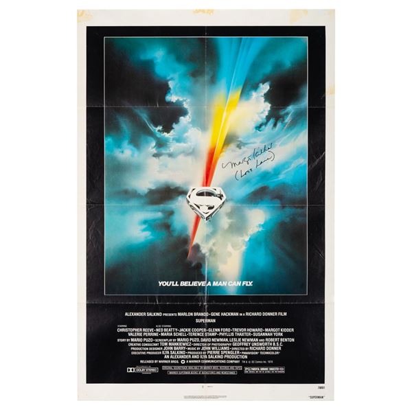 A Margot Kidder Signed "Superman" One-Sheet.