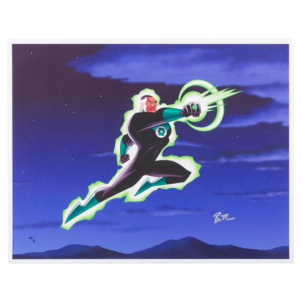 A Signed Green Lantern "Ring of Power" Justice League Limited Giclee Print.