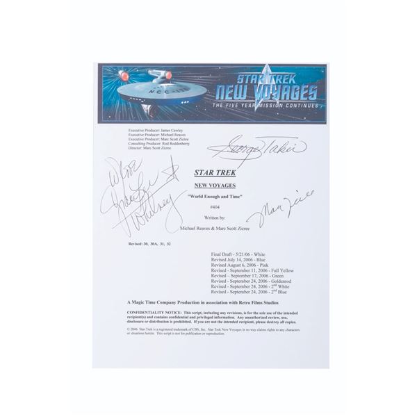 A Multi-Signed "Star Trek: New Voyages" Script Cover.