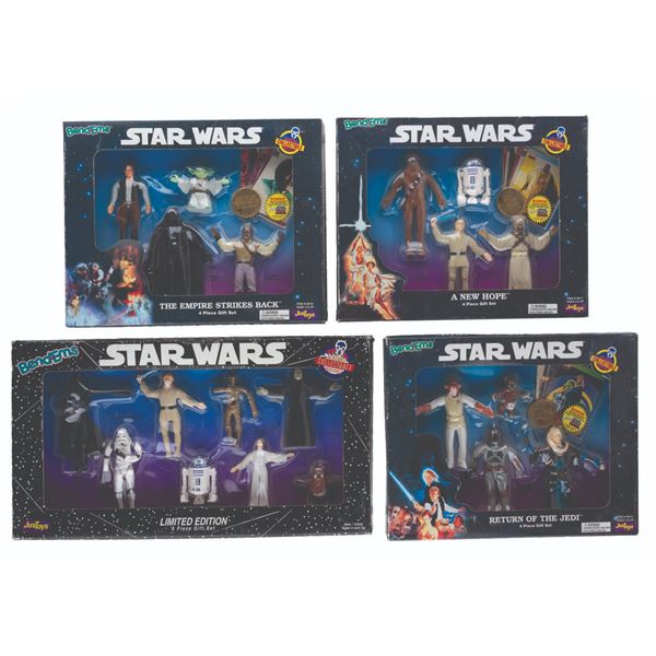 A Collection of Star Wars BendEms Figure Sets.