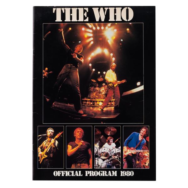 A The Who 1980 Concert Tour Souvenir Program.