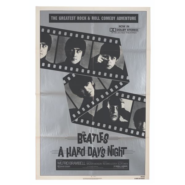A Re-Release The Beatles "A Hard Day's Night" One-Sheet.