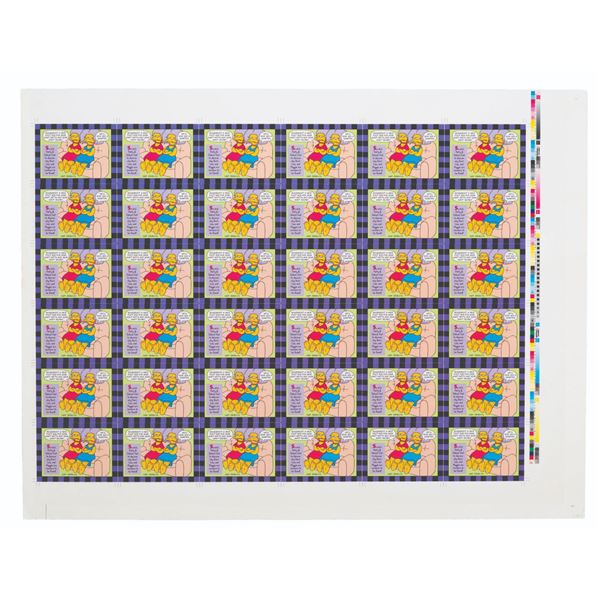 A Sheet of Simpsons Patty & Selma Scratch and Sniff Chase Cards.