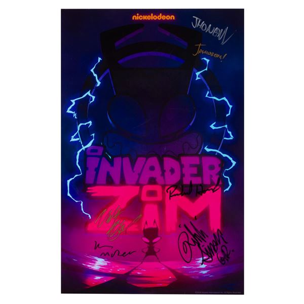 A Multi-Signed "Invader Zim" Poster.
