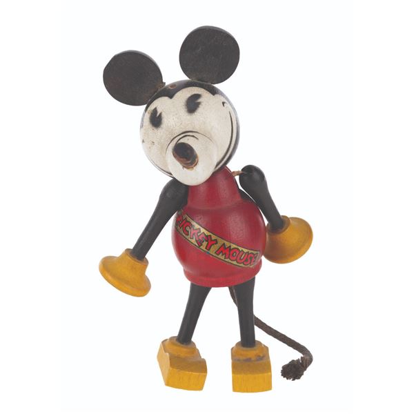 An Early Wooden Mickey Toy.