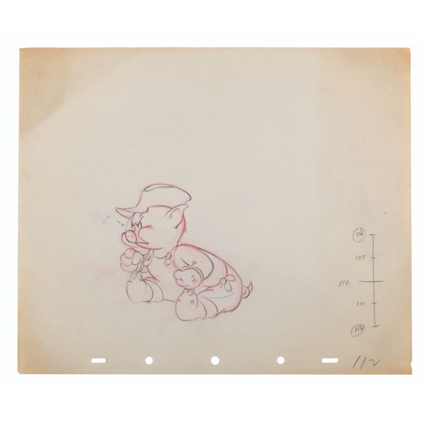 A "Three Little Wolves" Original Production Drawing.