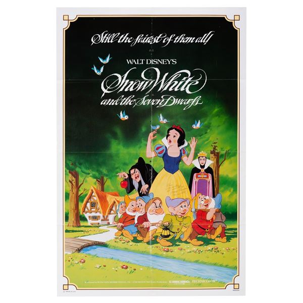 A Marge Champion Signed "Snow White" Re-Release One-Sheet.