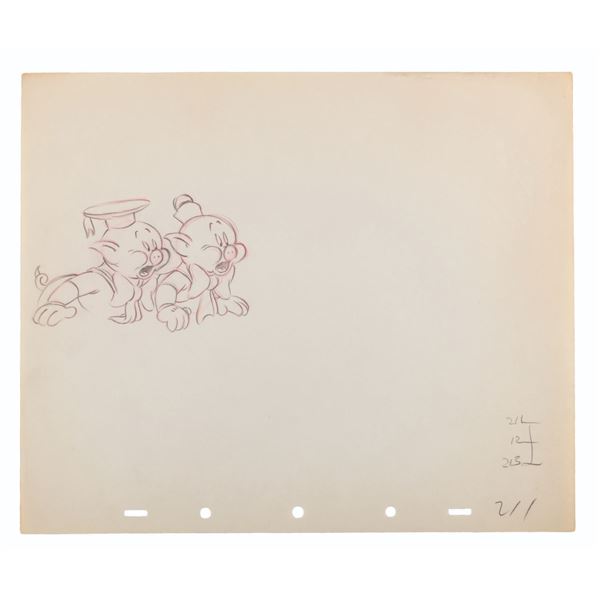 A "The Practical Pig" Production Drawing.