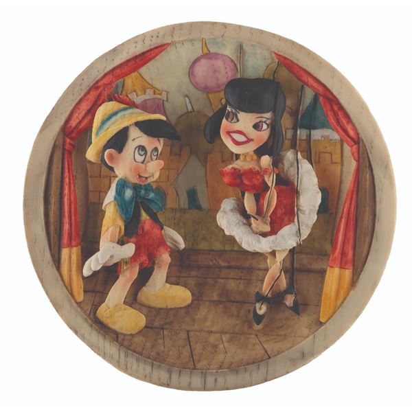 A "Pinocchio" and Marionette 3-D Relief Plate.