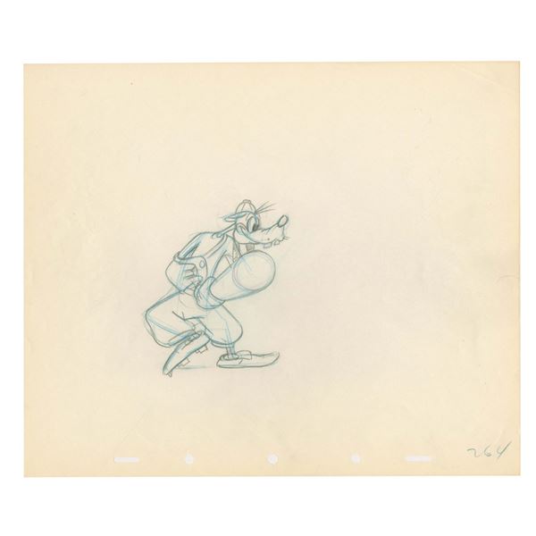 A "How To Play Baseball" Goofy Production Drawing.
