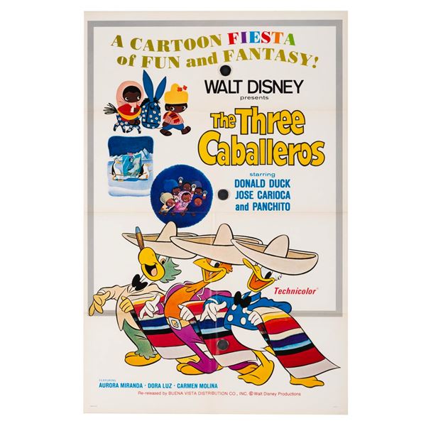 A "The Three Caballeros" Re-Release One-Sheet.
