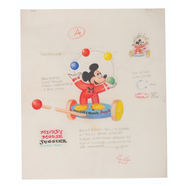 A Lou Lispi Juggling Mickey Mouse Toy Concept Design.