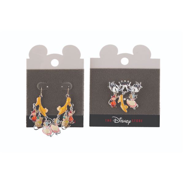 A "Cinderella" Brooch and Earring Set.