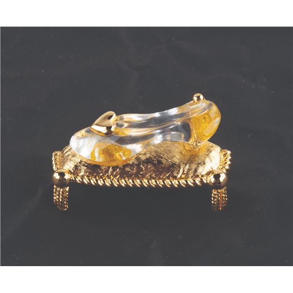 A "Cinderella" Glass Slipper Brooch.