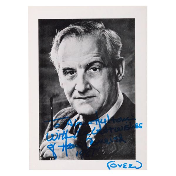 A Hans Conried Signed Photo with Personal Note.