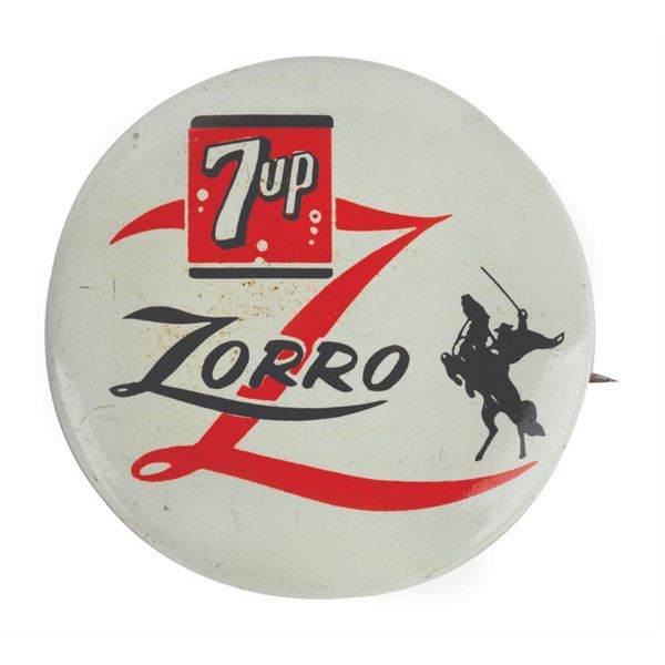 A 7-Up Zorro Button.