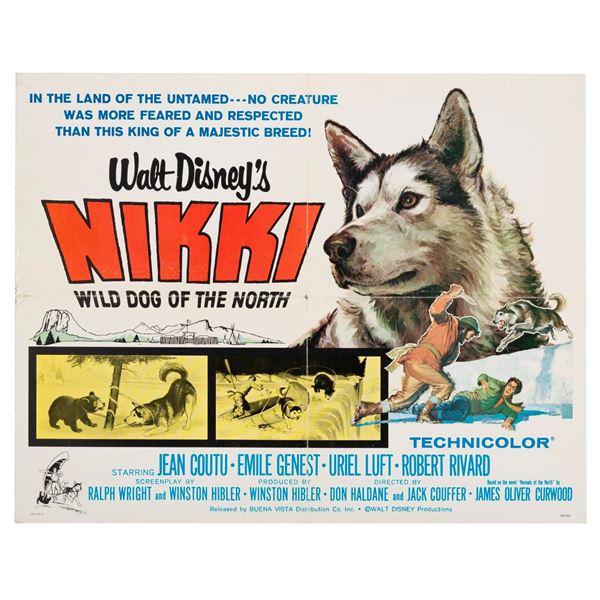 A "Nikki, Wild Dog of the North" Half-Sheet.