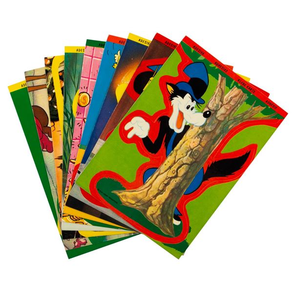 An Italian Disney Sticker Postcard Collection.