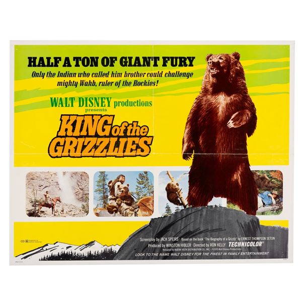 A "King of the Grizzlies" Half-Sheet.