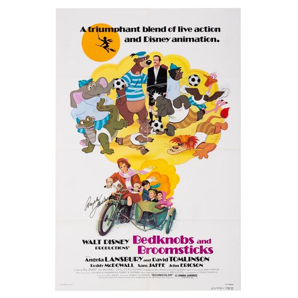 An Angela Lansbury Signed "Bedknobs and Broomsticks" Re-Release One-Sheet.