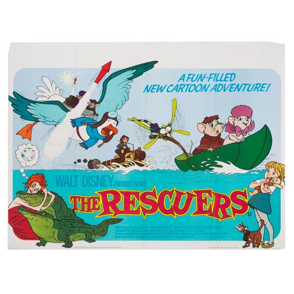 A "The Rescuers" British Quad Poster.