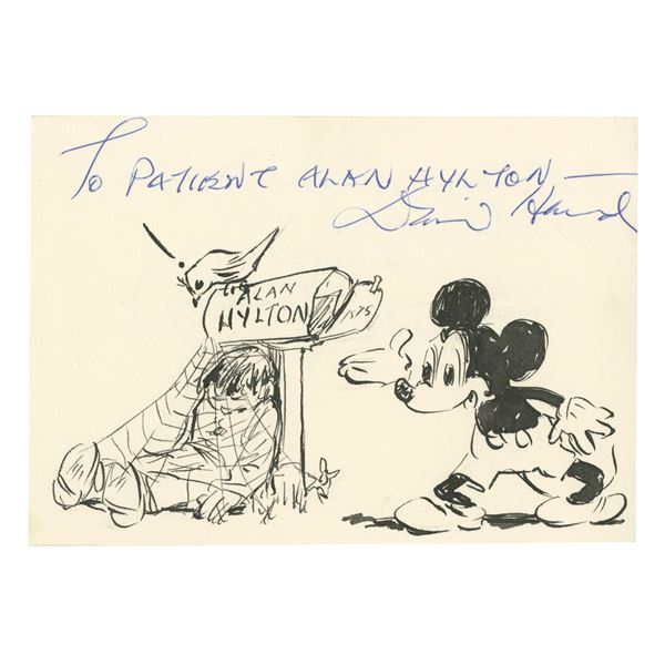 A Mickey Mouse Drawing by Disney Legend David Hand.
