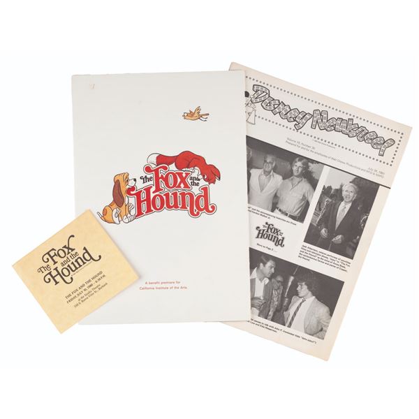 "The Fox and the Hound" Premiere Memorabilia.