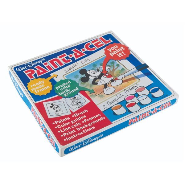 A Mickey and Minnie "Paint-A-Cel" Kit.