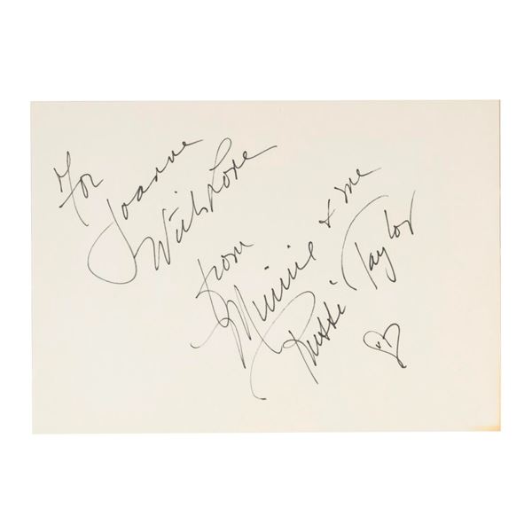 A Russi Taylor Voice of Minnie Mouse Autograph.