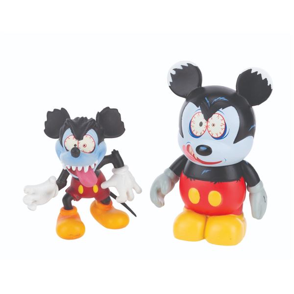A Pair of Mickey Mouse "Runaway Brain" Figures.