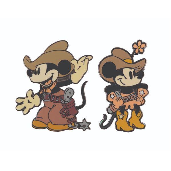 A Pair of "Two-Gun Mickey" Pins.