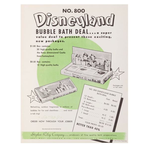 A Disneyland Bubble Bath Deal Print Ad.