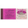 Image 1 : A 1970s Disneyland Courtesy Guest Ticket Book.