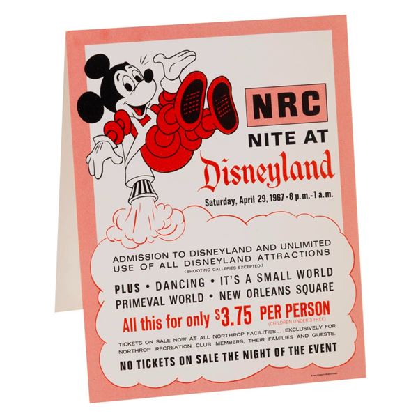 A NRC Nite at Disneyland Flyer.