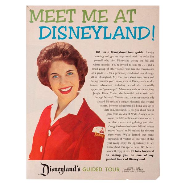 A Disneyland Guided Tour Vacationland Magazine Clipping.