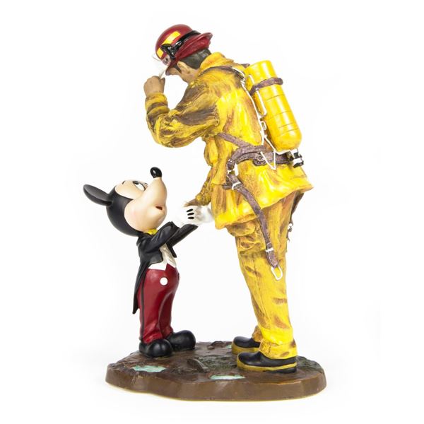 "A Disney Tribute to Fire Fighters" Boyer Statue & Pin.