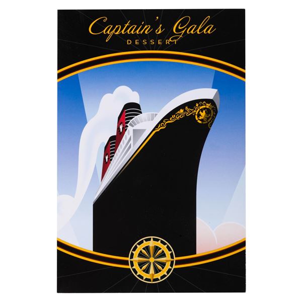 A Disney Cruise Line Captain's Gala Dessert Menu.