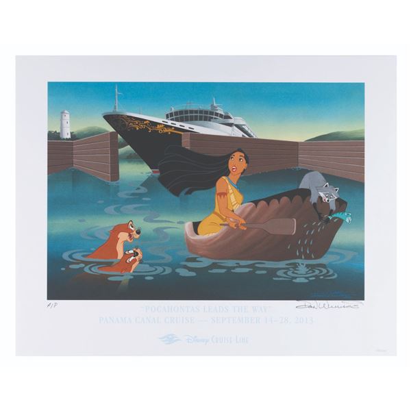 A Disney Cruise Lines "Pocahontas Leads The Way" Litho by Don Williams.